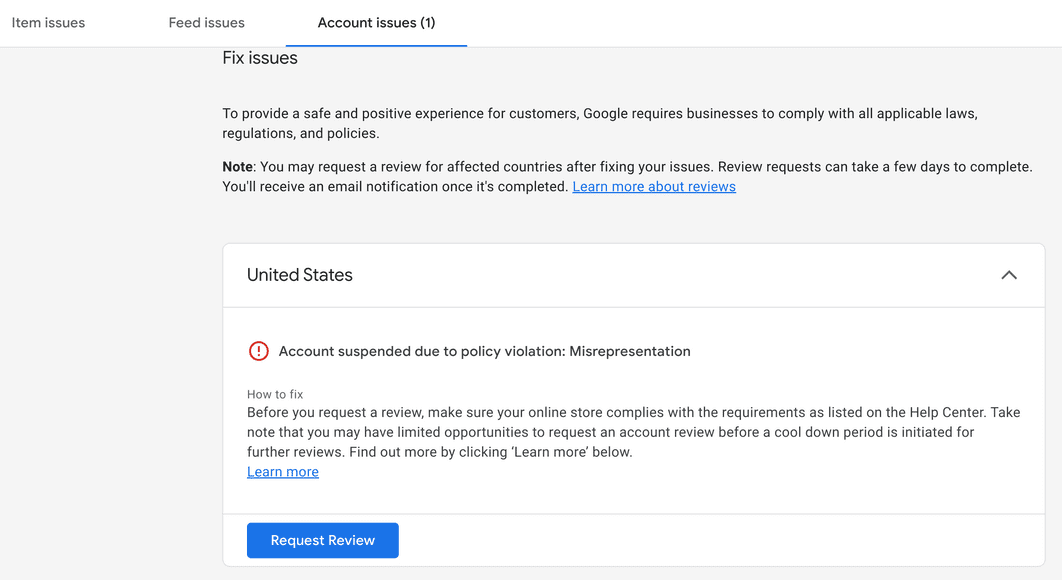 Merchant-Center-Suspended